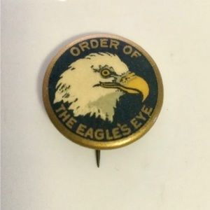 Antique Rare Early 1900’s Fraternal Order Of The Eagle’s Back Pin